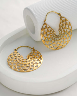 Cosmic Earrings Brass