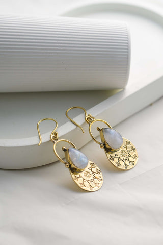 Inca Oorbellen Messing