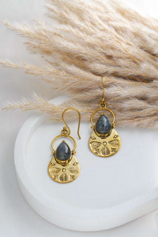 Inca Oorbellen Messing