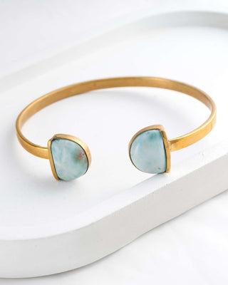 Larimar Armband Messing