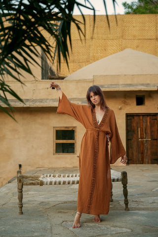 Hikari Kimono Dress Masala