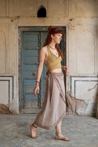 Veda Wrap Skirt Dusty Amethyst