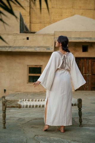 Hikari Kimono Dress Natural