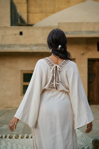 Hikari Kimono Dress Natural