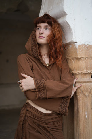 Raw Cotton Wrap Top Aarde