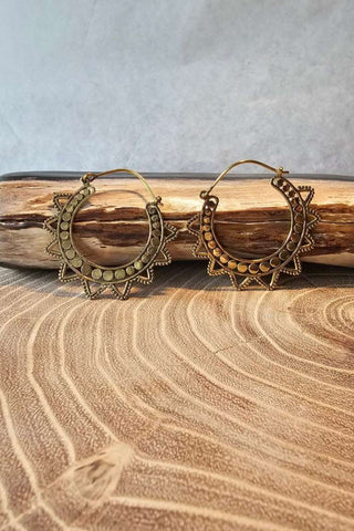 Star Earrings Brass