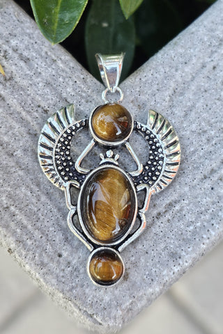 Ma'at Pendant Silverplated Brass