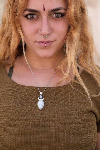 Goddess Pendant Silverplated Brass
