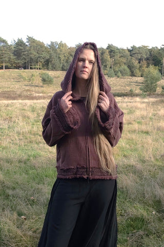 Flower Bomber Jacket Donker Bruin