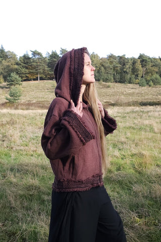 Flower Bomber Jacket Donker Bruin