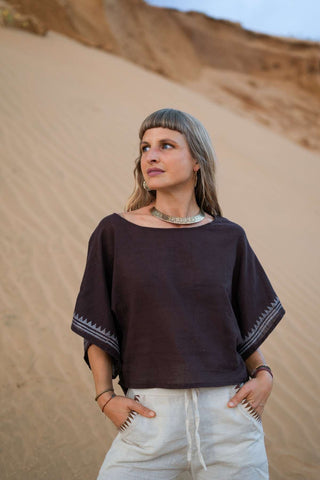 Zen Top Dark Brown