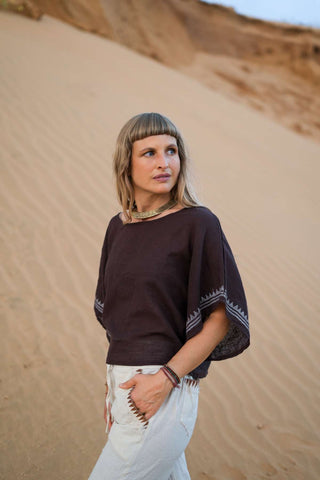Zen Top Dark Brown