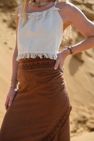 Veda Wrap Skirt Earth