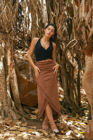 Tierra Wrap Top Zwart
