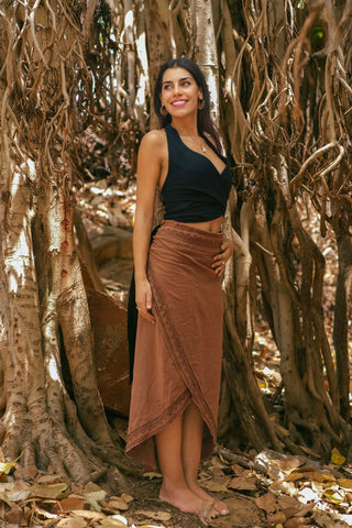 Tierra Wrap Top Zwart