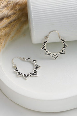 Heart Earrings klein verzilverd Messing