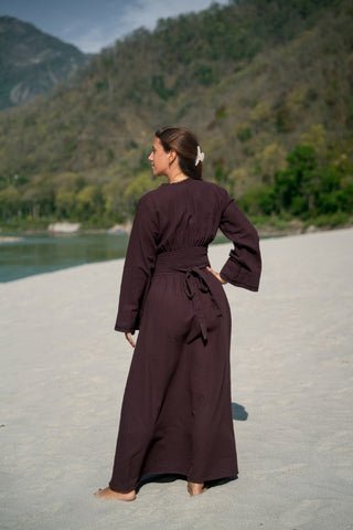 Sage Dress Donker Bruin