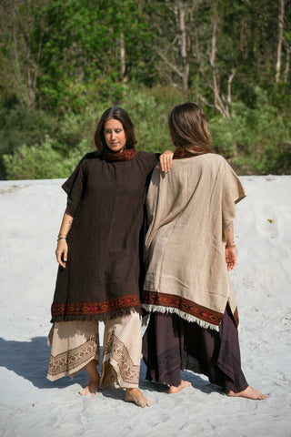 Zenith Poncho Donker Bruin