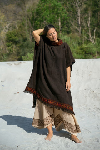 Zenith Poncho Donker Bruin