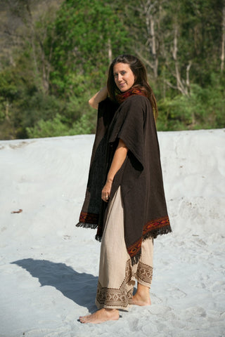 Zenith Poncho Donker Bruin