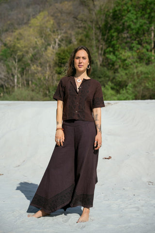 Anahera Pants Donker Bruin