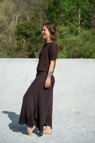 Lotus Blouse Dark Brown