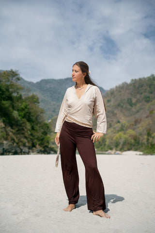 Long Yoga Pants Donker Bruin