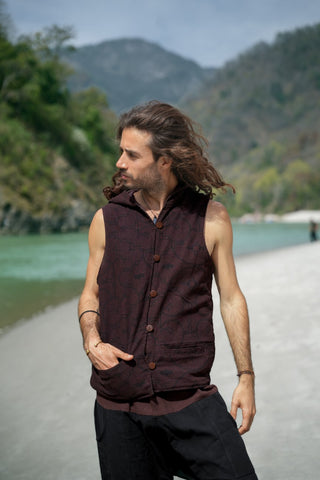 Shipibo Vest Dark Brown