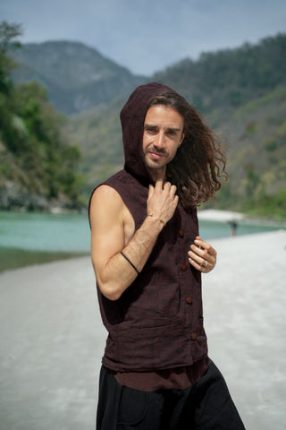 Shipibo Vest Dark Brown
