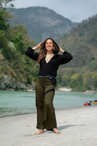 Long Yoga Pants Groen