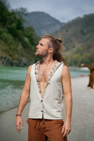 Shipibo Vest Natural