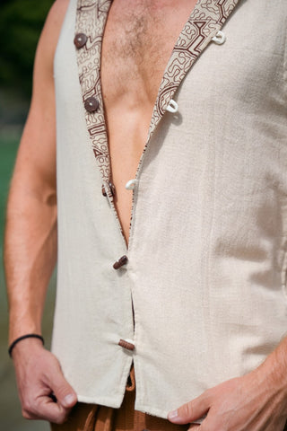 Shipibo Vest Natural
