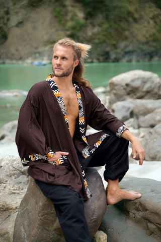 Kyan Kimono Donker Bruin