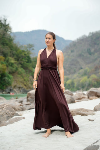 Yasmin Dress Donker Bruin