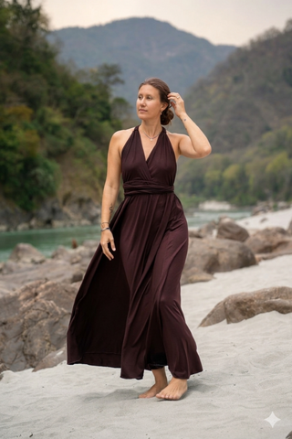 Yasmin Dress Donker Bruin