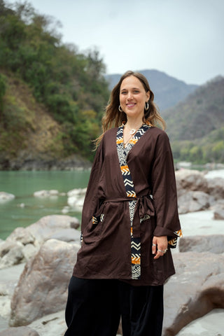 Kyan Kimono Donker Bruin