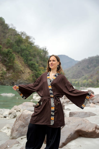 Kyan Kimono Donker Bruin