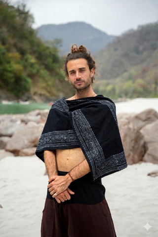 Tenal Hooded Cape Zwart