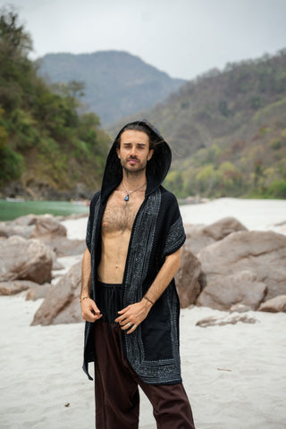Tenal Hooded Cape Zwart
