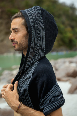 Tenal Hooded Cape Zwart