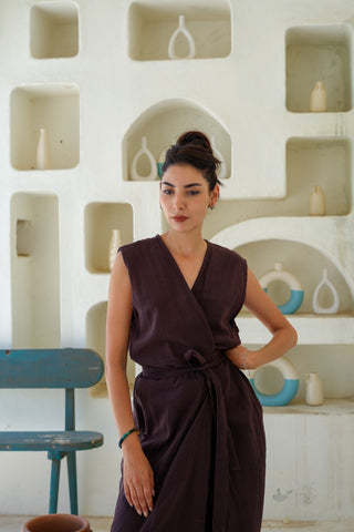 Celestial Nomad Jumpsuit Donker Bruin
