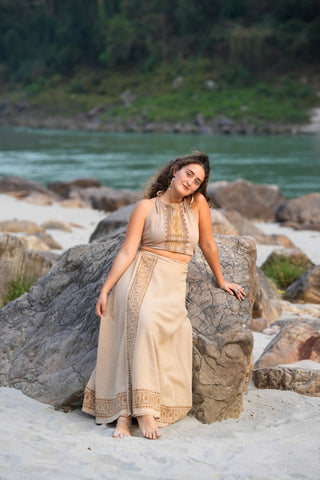 Nova Skirt Block Beige