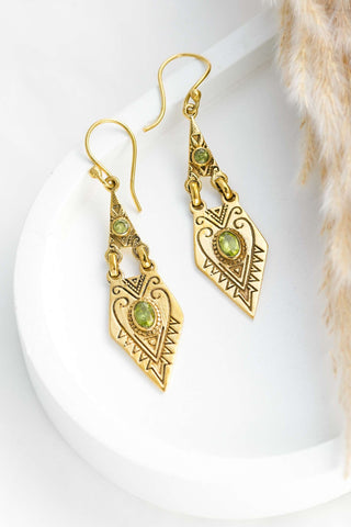 Zyara Stones Oorbellen Messing